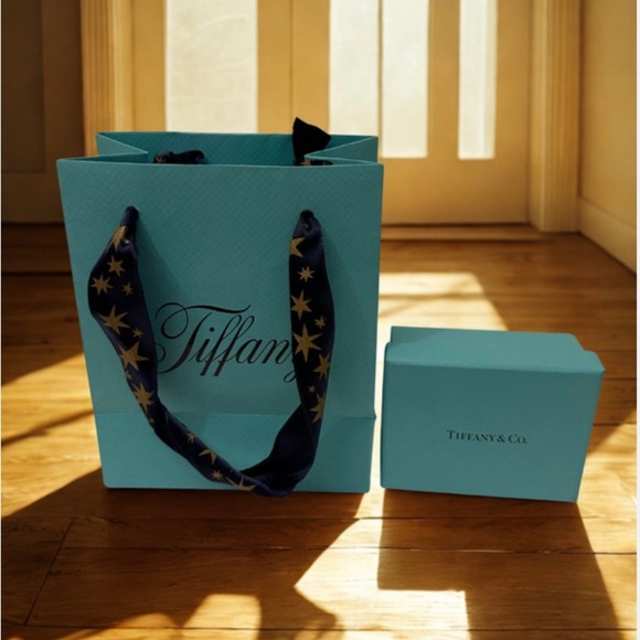 Tiffany & Co. Blue Bag with Starry Black Ribbon and Box Set - Picture 3 of 7
